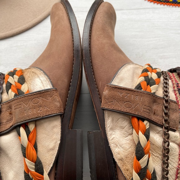 SANCHO Leather Aztec Ankle Boots Size 40/US 9.5-10 - Picture 15 of 17